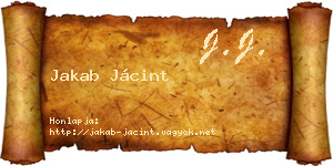 Jakab Jácint névjegykártya